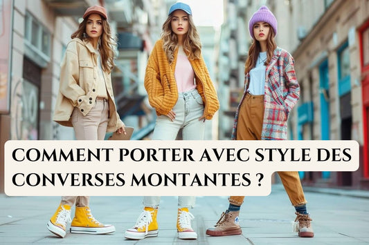 Femmes portant avec style des converses montantes