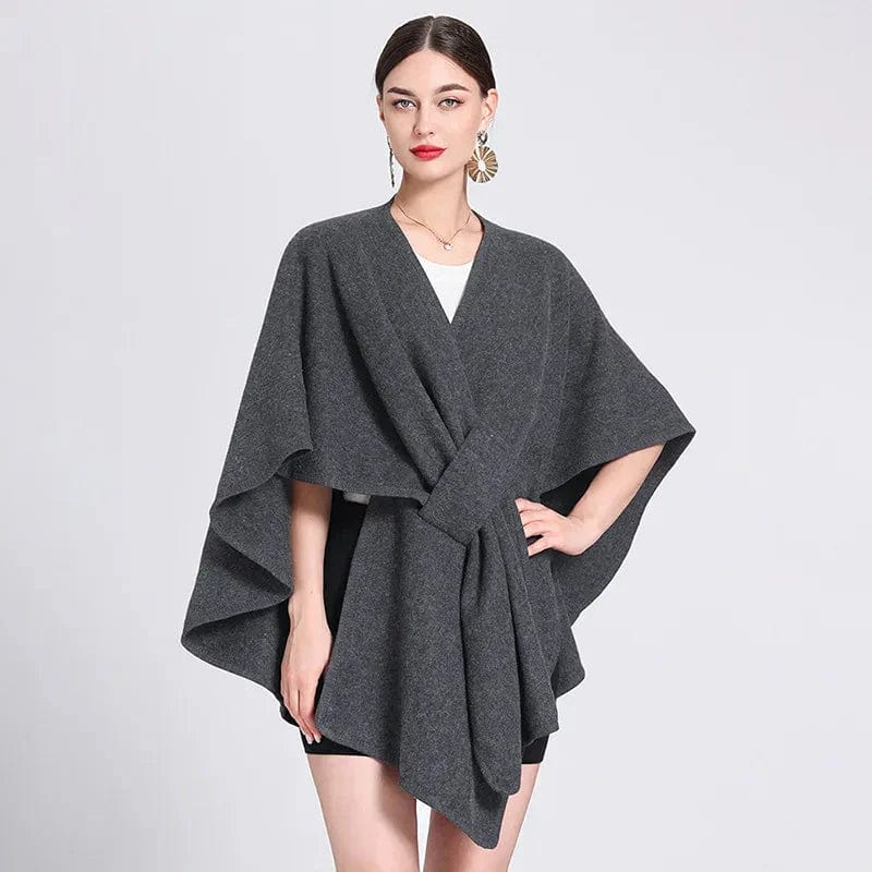 Cape Chic pour Femme gris foncé