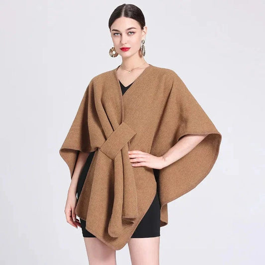 Cape Chic pour Femme marron