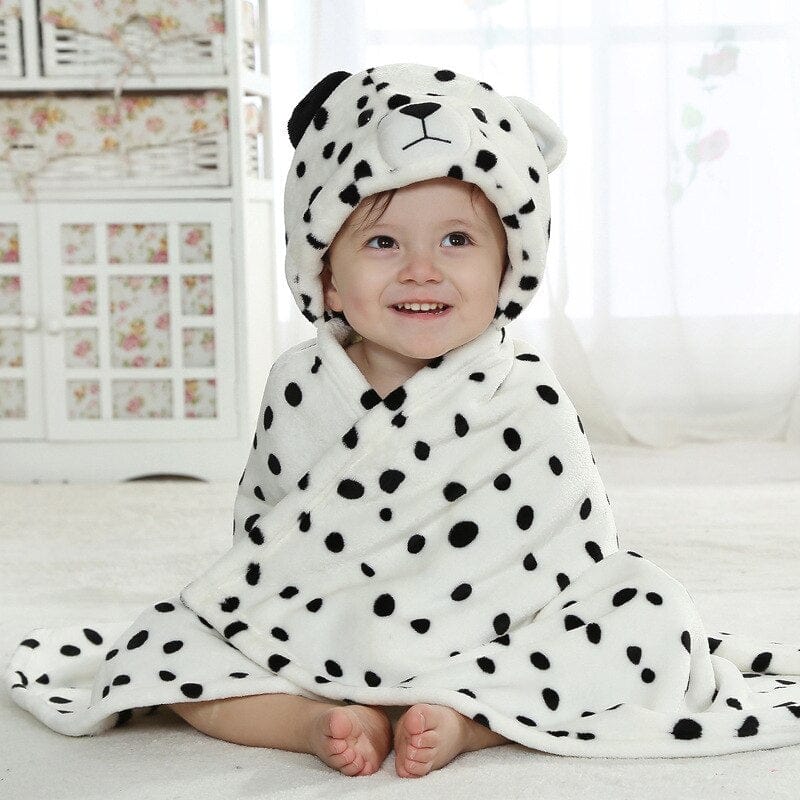 Cape de Bain Bébé Dalmatien - Collection Luxe Dalmatien