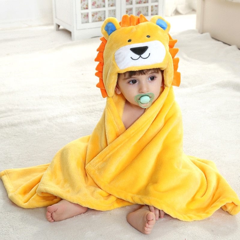 Cape de Bain Lionceau Pour Bébé Lion