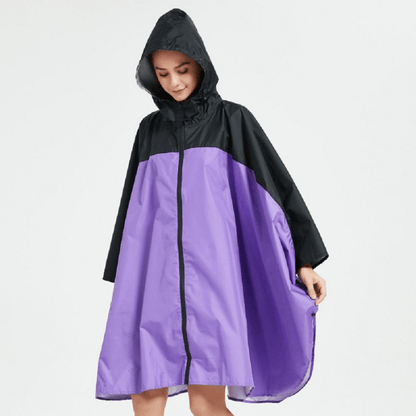 Cape de Pluie Randonnée Femme - AdventureShield Noir & Violet