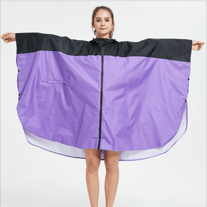 Cape de Pluie Randonnée Femme - AdventureShield Noir & Violet