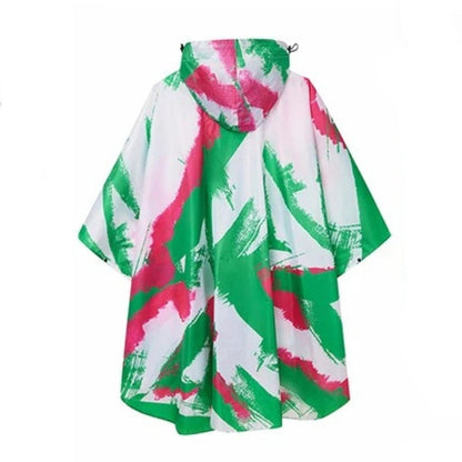 Cape Pluie Femme Rose & Verte - Chic & Tendance Vert & Rose / unique