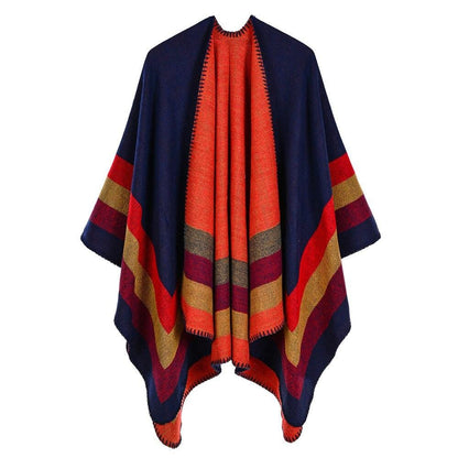 Cape Poncho Femme Hiver - Collection Élégance rouge