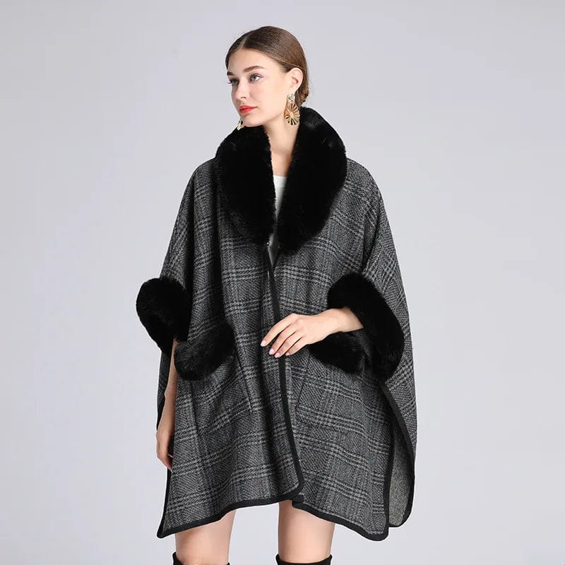 Cape Poncho Femme - Style Exclusif noir