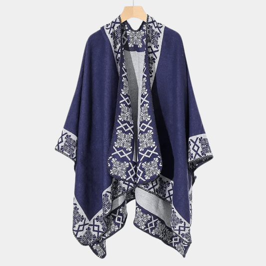 Echarpe Poncho pour Homme bleu marine