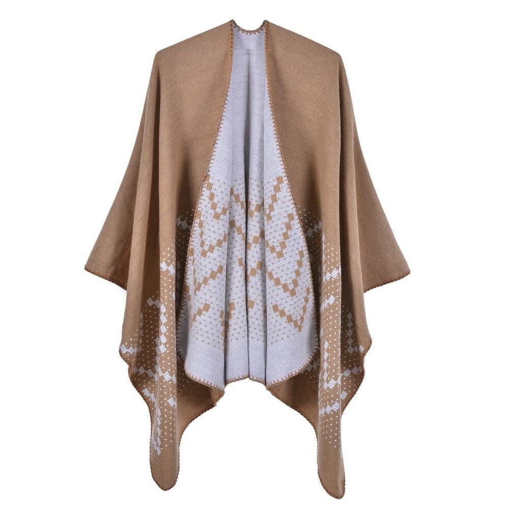 Gilet Poncho Femme - Collection Élégance beige