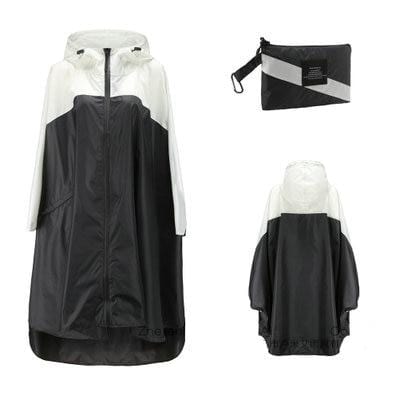 K-Way Poncho pour Femme Noir & Blanc