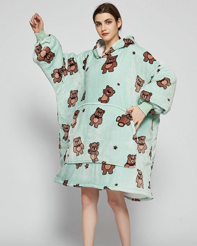 Polaire Femme Ours - Poncho Teddy ours / unique