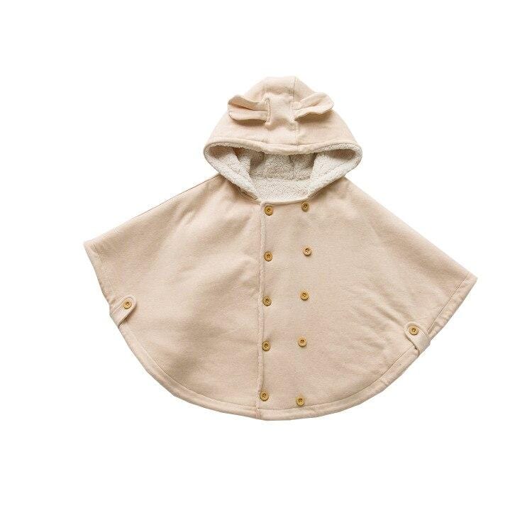 Polaire Poncho Fille Beige