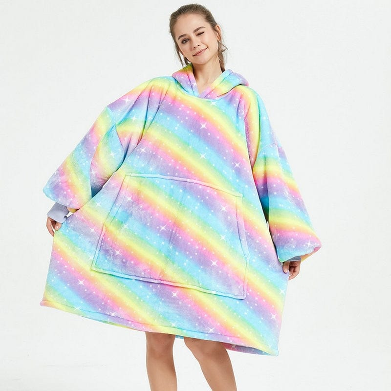 Poncho Arc-en-Ciel pour Femmes CozyComfort arc-en-ciel / unique