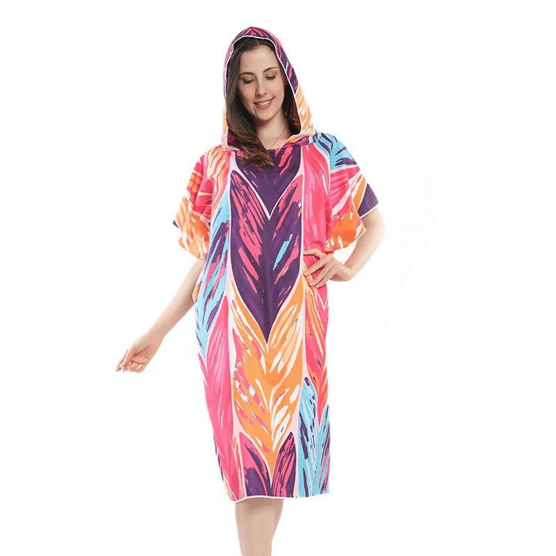 Poncho Bain Rainbow Wave Multicolore