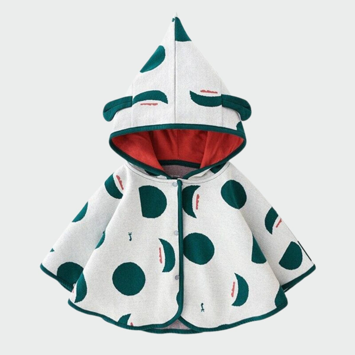 Poncho Bébé Garçon - Collection Hiver Vert / 6 mois