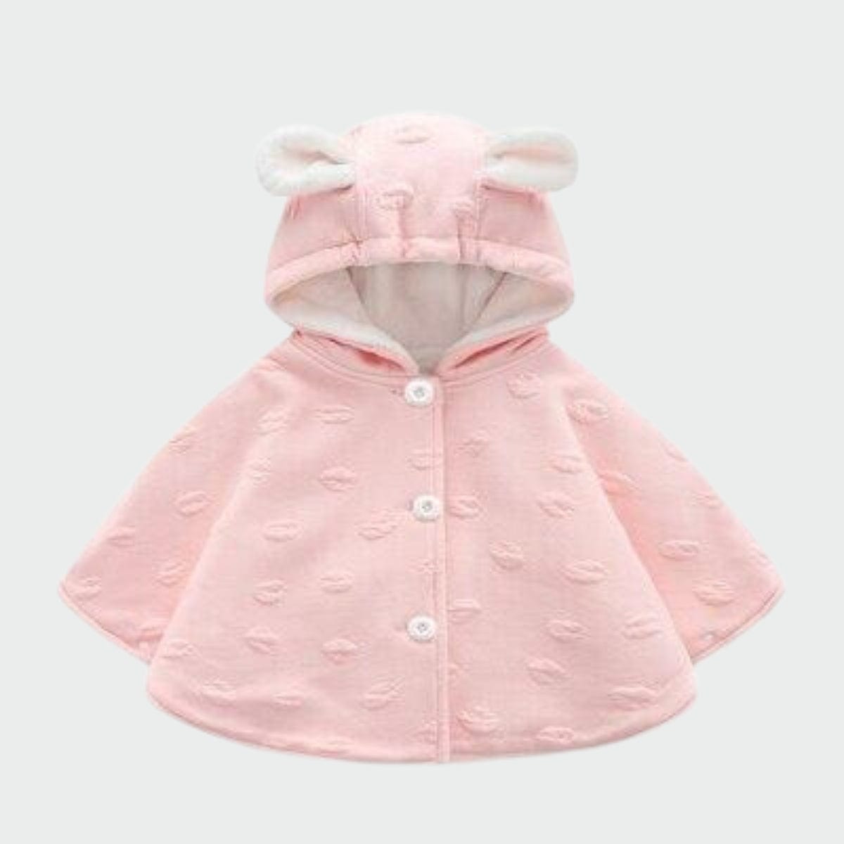 Poncho Bébé Hiver Cosy & Câlin Rose / 6 mois