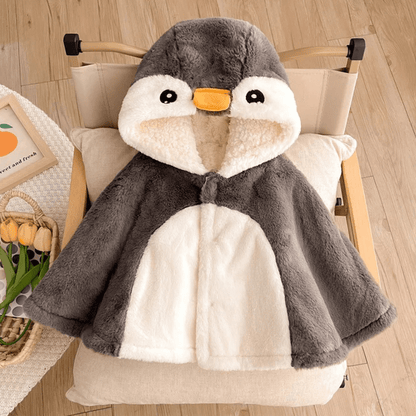 Poncho Bébé Pingouin - Enfantillages Glacés 0-3 ans