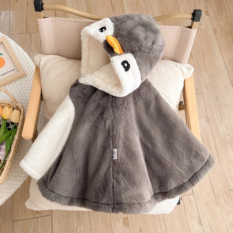 Poncho Bébé Pingouin - Enfantillages Glacés 0-3 ans