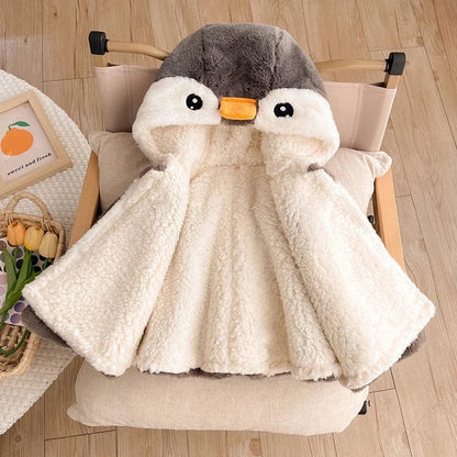 Poncho Bébé Pingouin - Enfantillages Glacés 0-3 ans