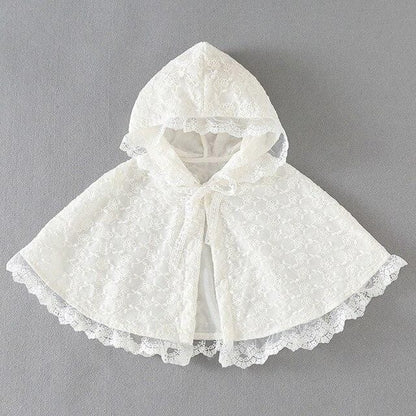 Poncho Blanc pour Bébé Blanc / 6 mois