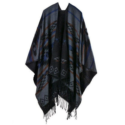 Poncho Bohème Chic & Co. gris