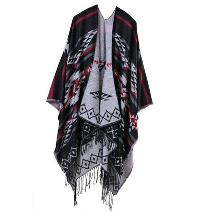 Poncho Bohème Chic & Co. noir