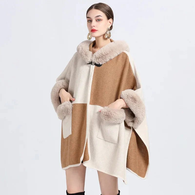 Poncho Cape Femme en Fourrure