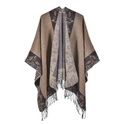 Poncho Cape pour Femme kaki