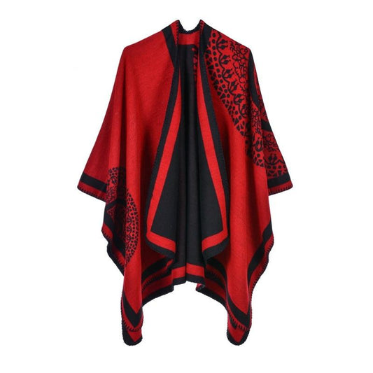 Poncho Cape - Style Unique rouge