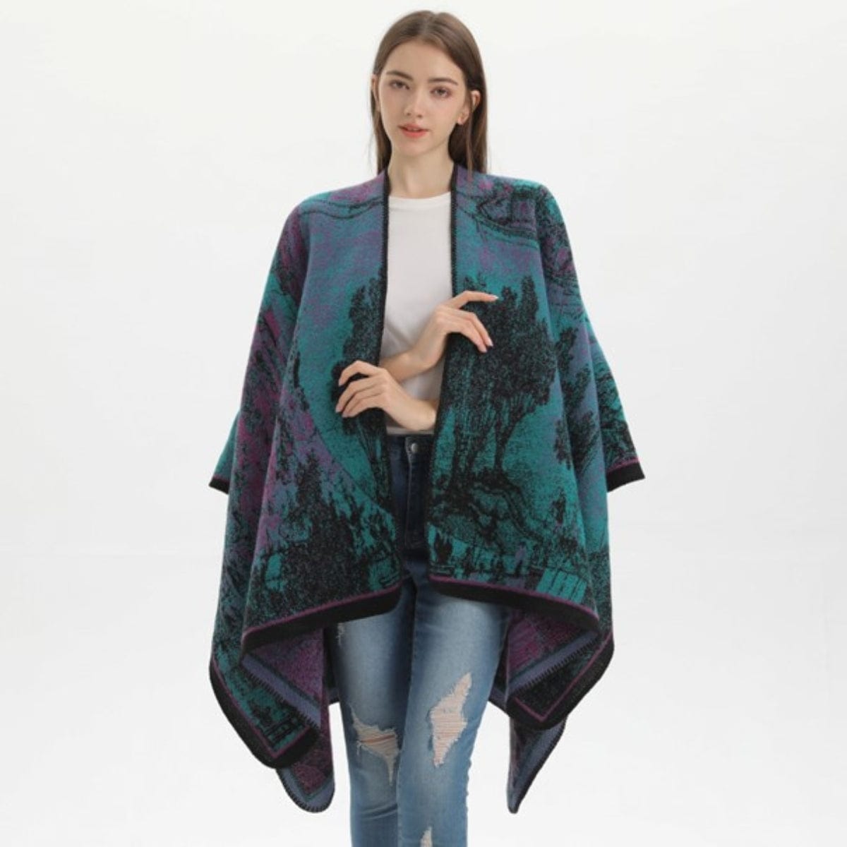 Poncho Châle Femme Chaud & Confort