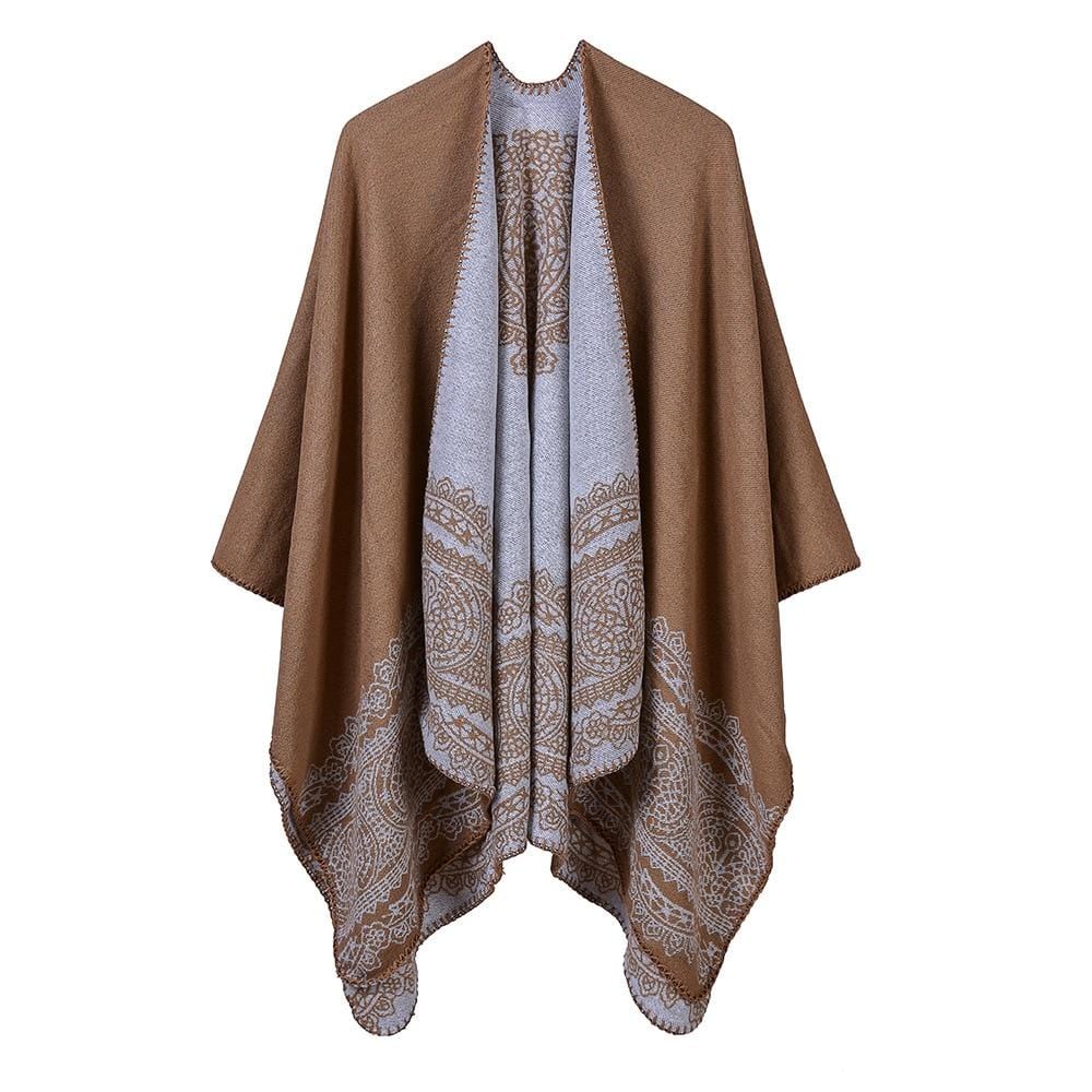 Poncho Chic Femme Camel