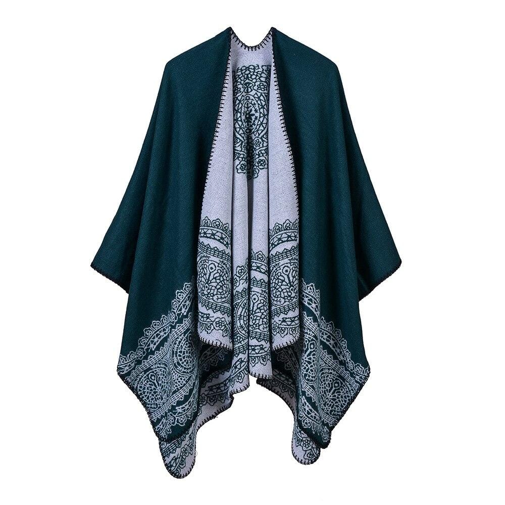 Poncho Chic Femme Vert