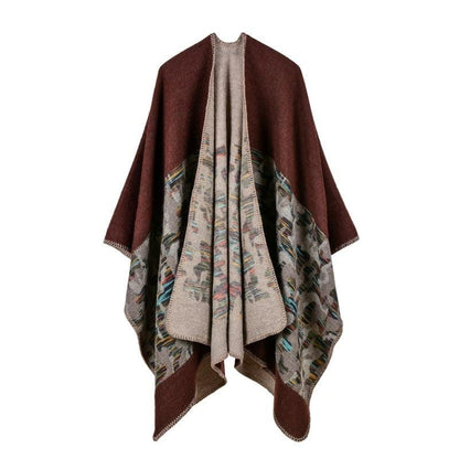 Poncho Chic pour Femme Kaki