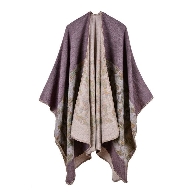 Poncho Chic pour Femme Marron