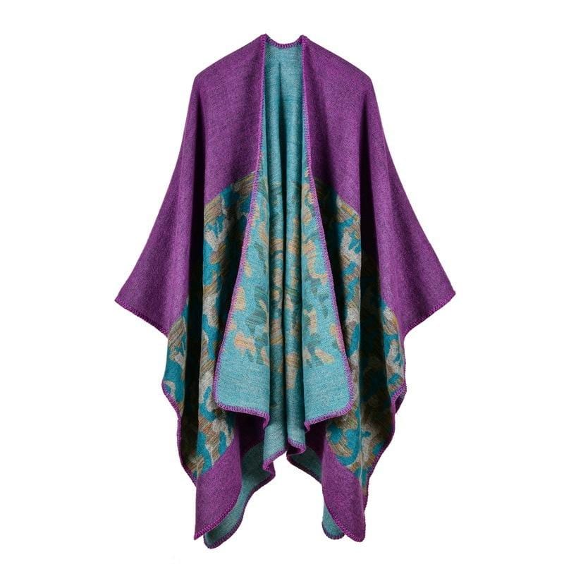 Poncho Chic pour Femme Violet