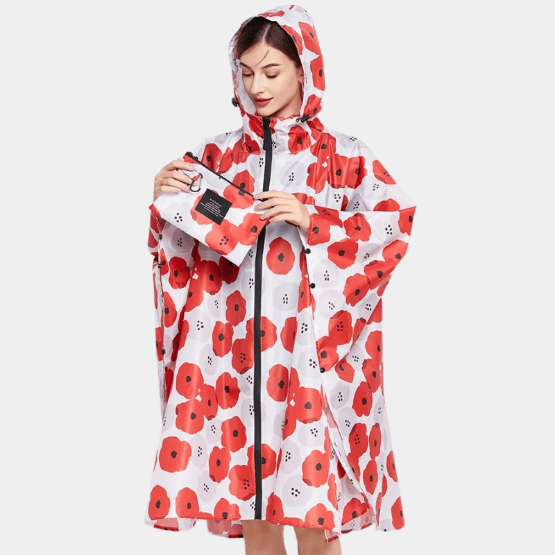 Poncho Coquelicot Pluie coquelicots