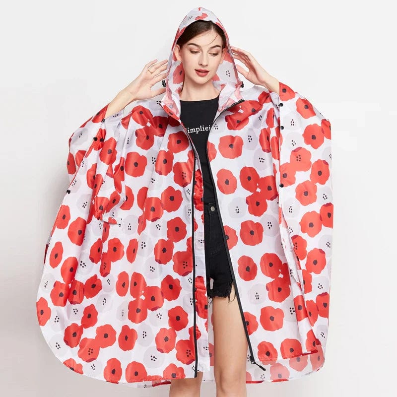 Poncho Coquelicot Pluie coquelicots