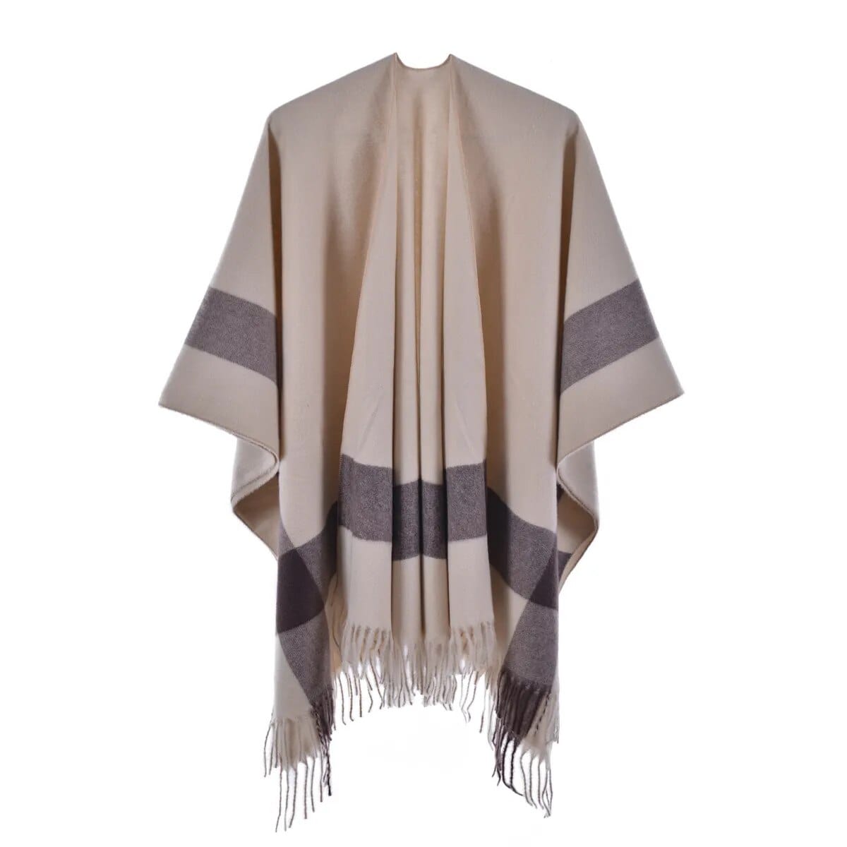 Poncho Court Femme - Élégance Assurée beige