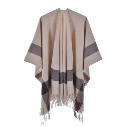 Poncho Court Femme - Élégance Assurée beige