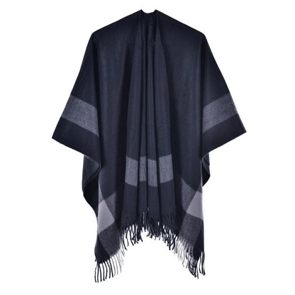 Poncho Court Femme - Élégance Assurée gris