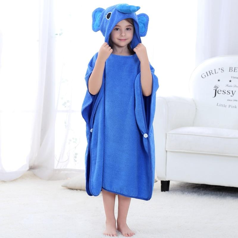 Poncho de Bain Bleu Enfant Jr. Blue. Eléphant / 3 ans