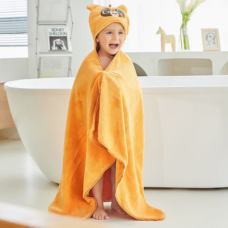 Poncho de bain Enfant Chien Orange RuffKids chien / 80x130 cm