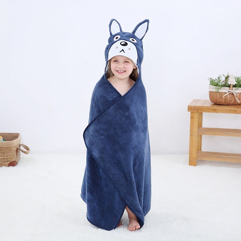 Poncho de Bain Enfant Eviko - Ecureuil écureuil / 70x120 cm