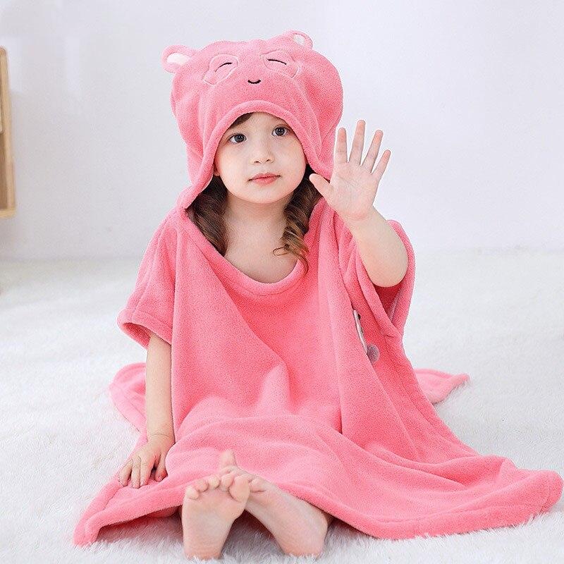 Poncho de bain Kawaii pour filles animal