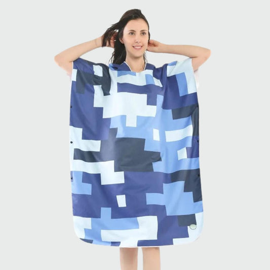 Poncho de Bain pour Femme en Bleu bleu / unique