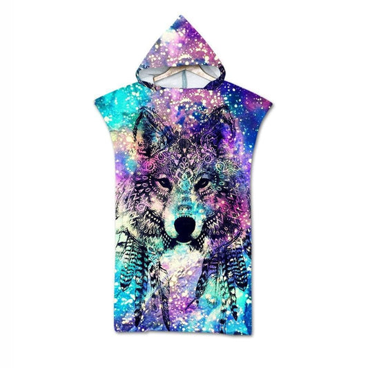 Poncho de Plage Loup - Collection Wild Wolf Loup