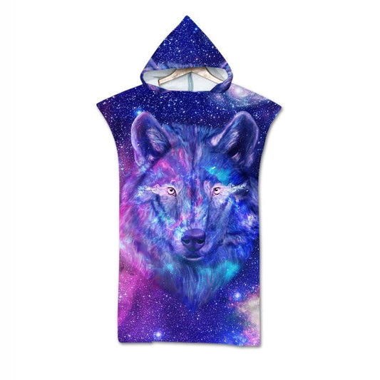 Poncho de Plage Lunaire Loup Loup