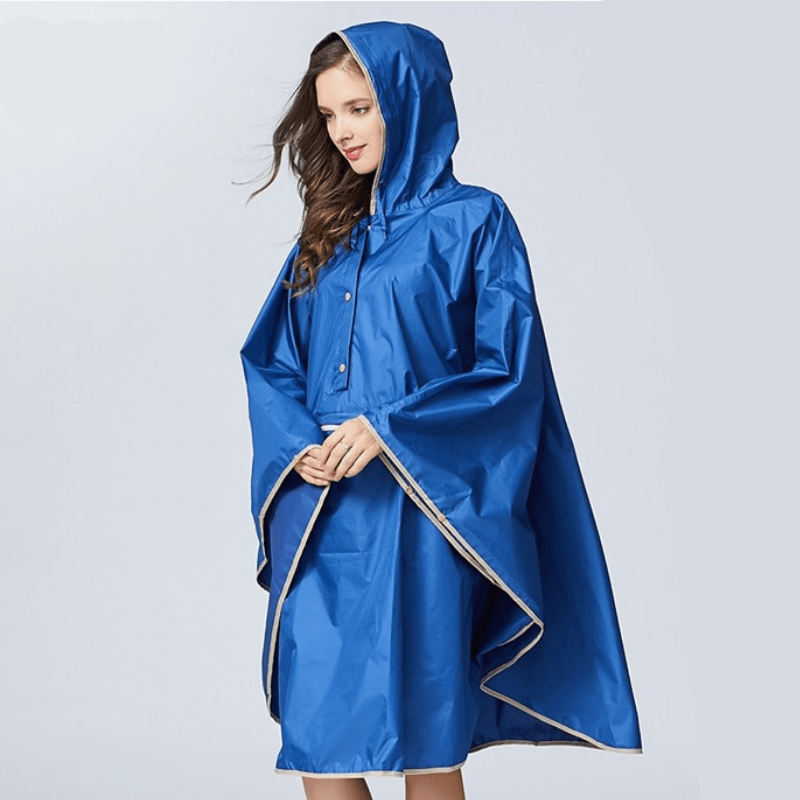 Poncho de Pluie Bleu Marine Grand-Confort. Bleu