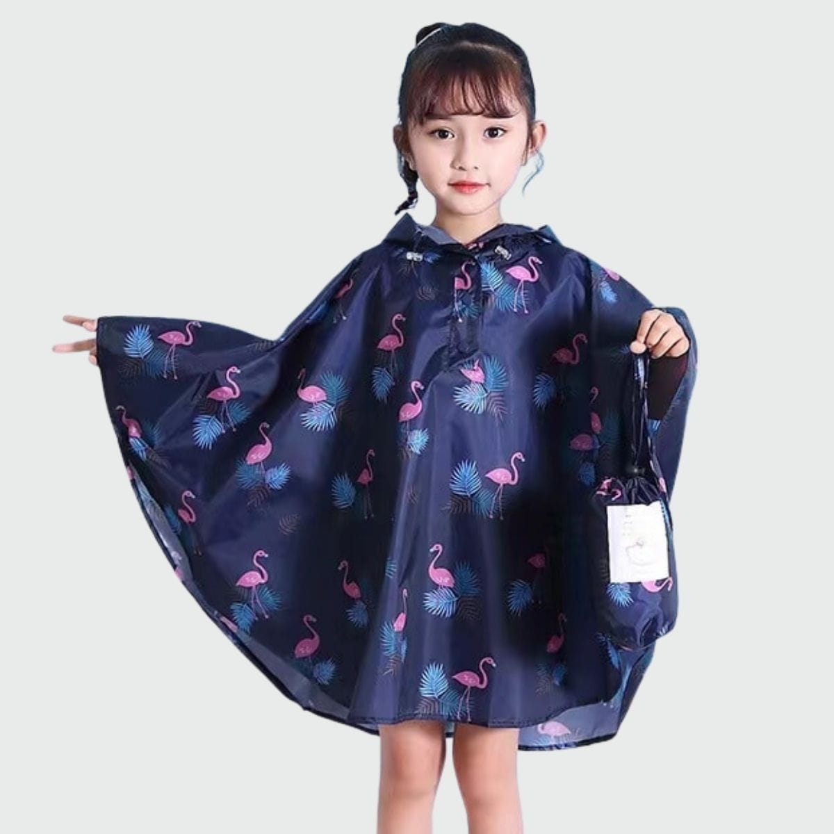 Poncho de Pluie Enfant Flamants Roses