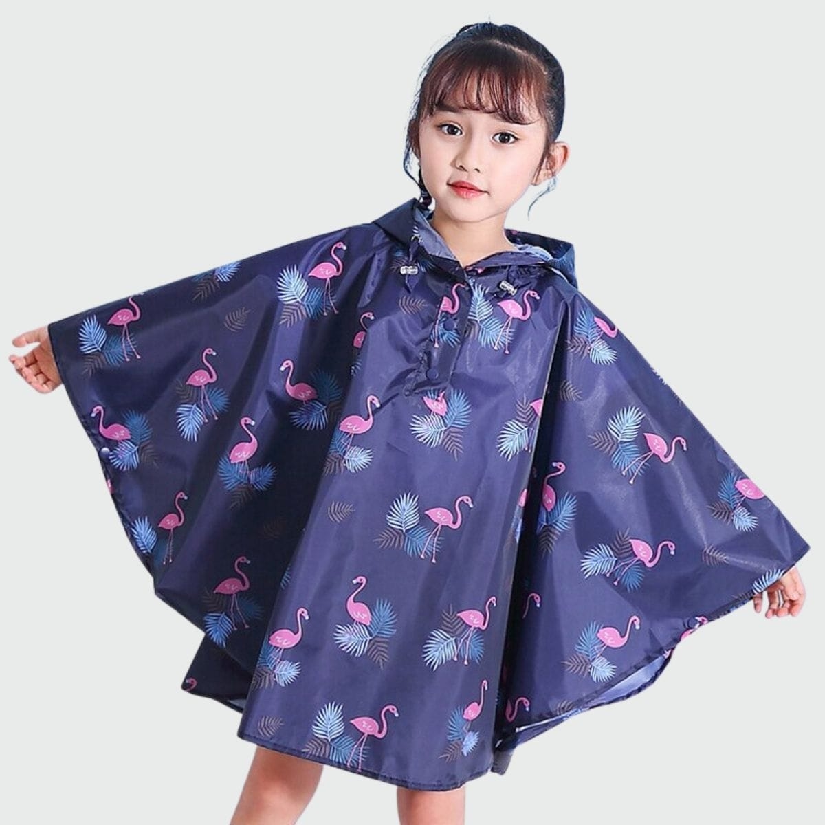 Poncho de Pluie Enfant Flamants Roses