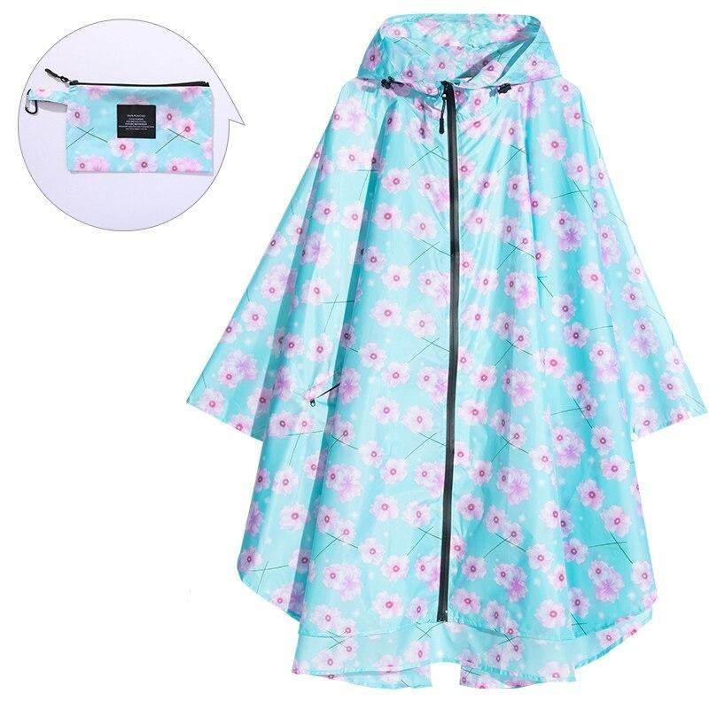 Poncho de Pluie Femme Sakura Store Bleu Clair